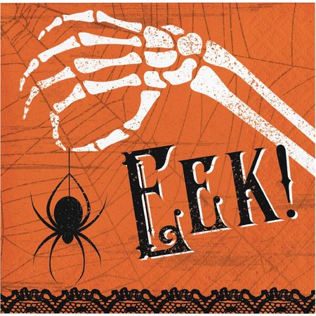 CREATIVE CONVERTING 5" Wicked Webs Eek Beverage Napkins PK192, 192PK 359391